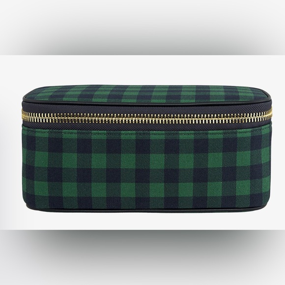 NWT Stoney Clover Lane Open Top Mirror Pouch Vanity Travel in Dear Diary Plaid - Picture 2 of 7